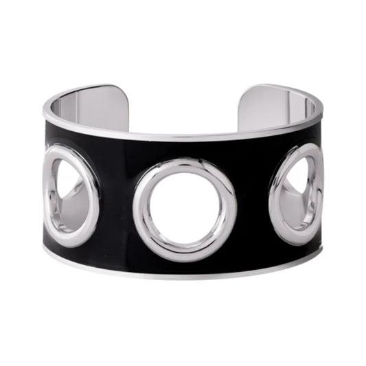 MANCHETTE Dame  EYELET - Argent et Noir BANGLE-UP