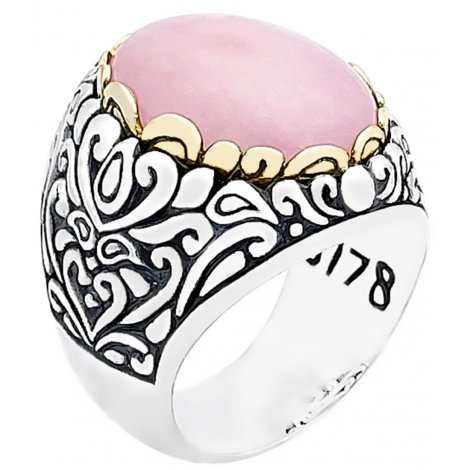 BAGUE ARGENT QUARTZ ROSE JALAN JALAN